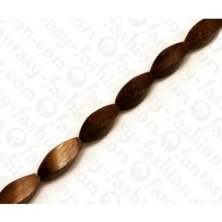 Wood beads Twisted Robles 25x10mm / 16pcs.