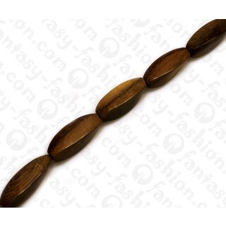 Wood beads Twisted Robles 30x10mm / 13pcs.