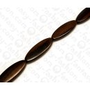 Wood beads Flat Oval Tiger Kamagong ca. 50mm / 8pcs.