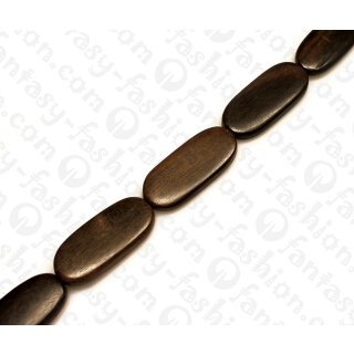 Holz Komponenten Flat Oval Tiger Kamagong ca. 35x15x6mm / 11pcs.