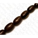 Wood beads Rounded Oval Robles ca. 30mm / 13pcs.