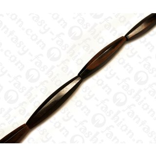 Holz Komponenten Faceted Tube Tiger Kamagong ca. 60x12mm / 6pcs.