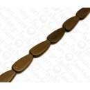 Wood beads Irregular Teardrop GreyWood beads ca. 28x5mm /...