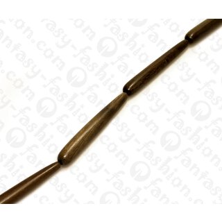 Holz Komponenten Long Teardrop Grey wood ca. 60mm / 7pcs.