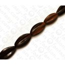 Wood beads Balimbing Tiger Kamagong ca. 45mm / 8pcs.