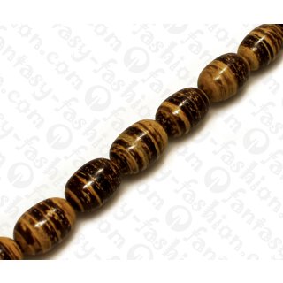 Wood beads Rounded Oval WhiteWood beads and Patikan ca. 20mm / 20pcs.