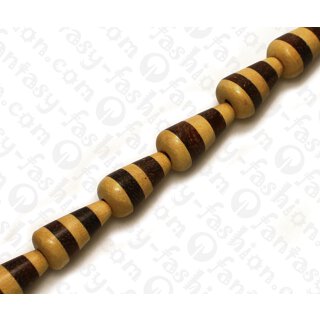 Holz Komponenten Rounded Teardrop White wood and Patikan ca. 22mm / 18pcs.