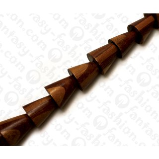 Wood beads Cone Robles and RoseWood beads ca. 21mm / 19pcs.