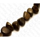Wood beads Nuggets GreyWood beads ca. 23mm / 17pcs.