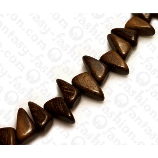 Wood beads Slanted Cut Robles ca. 15mm / 26pcs.
