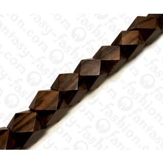 Wood beads Faceted Dice Tiger Kamagong ca. 25mm / 16pcs.