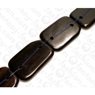 Holz Komponenten Flat Rectangle Black Kamagong ca. 60mm / 6pcs.