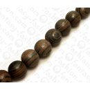 Holz Komponenten Round Beads Grey wood and Black Kamagong...