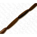 Wood beads Three Sided Tube Tiger Kamagong ca. 40mm /...