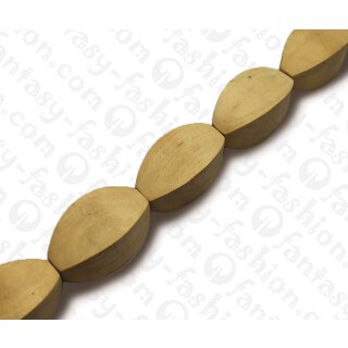 Wood beads Twisted WhiteWood beads ca. 37mm / 10pcs..