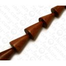 Wood beads Cone Robles ca. 35mm / 11pcs..