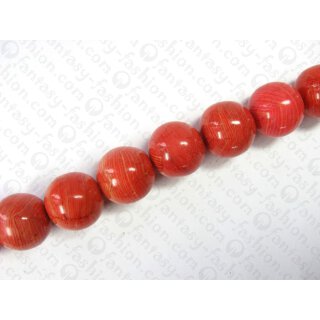 Resin ball beads laminated maize dyed red ca.25mm