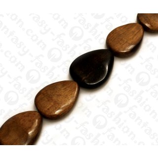 Holz Komponenten Flat Teardrop Tiger Kamagong ca. 30mm / 13pcs..