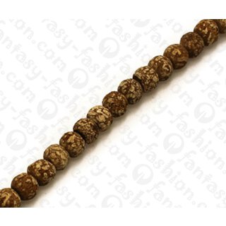 Samen Round Beads Mahogany Pod ca. 6mm / 66pcs.