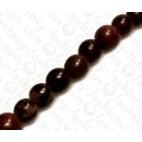 Samen Round Beads Tiger Buri Red ca. 10-12mm / 40pcs.