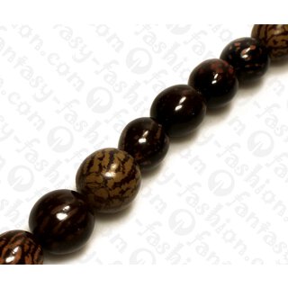 Seed Round Beads Tiger Buri ca. 22-25mm / 16pcs.