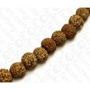 Seed Round Beads Brain Nut ca. 12mm / 33pcs.