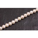 Natural Freshwater Pearl Beads white / round  / 9mm.