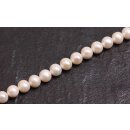 Natural Freshwater Pearl Beads white / round  / 9mm.