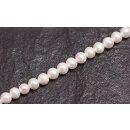 Natural Freshwater Pearl Beads white / round  / 7mm.