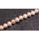 Natural Freshwater Pearl Beads Rose / Semi Round / 11x12mm.