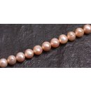 Natural Freshwater Pearl Beads Rose / Round  / 14mm.