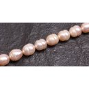 Natural Freshwater Pearl Beads Rose / oval Irregular /...