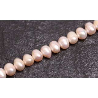 Natural Freshwater Pearl Beads Rose / oval   / 11x8mm.