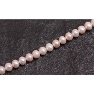 Natural Freshwater Pearl Beads Rose / round   / 6mm.