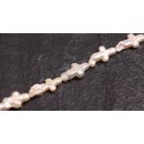 Natural Freshwater Pearl Beads Rose / Cross / 18x10mm.