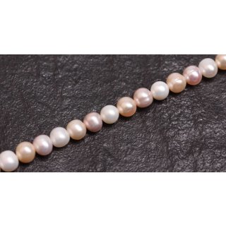 Natural Freshwater Pearl Rose-white / round   / 7mm.