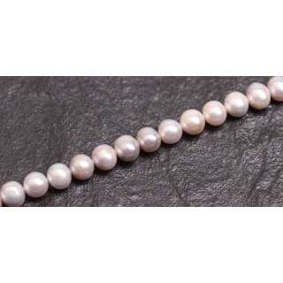 Freshwater Pearl Beads Silver Grey / round   / 8mm.