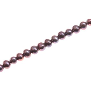 Freshwater Pearl Beads Cultured black / round   / 7mm.