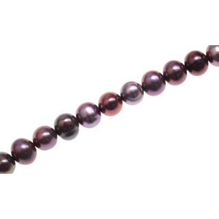 Freshwater Pearl Beads Cultured black / round   / 10mm.