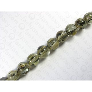 Resin ball bead with grennshell inlay,ca.21mm