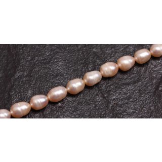 Natural Freshwater Beads Pearl Rose / oval seed / 9x6mm.