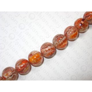 Resin ball bead with redlip inlay,ca.22mm