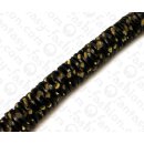 Kokos Perlen Flower Black ca. 4 x15mm / 100pcs.