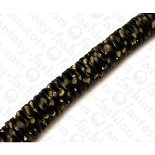 Kokos Perlen Flower Black ca. 4 x15mm / 100pcs.