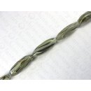 Resin w. Greenshell inlay, tube, ca. 50x18mm