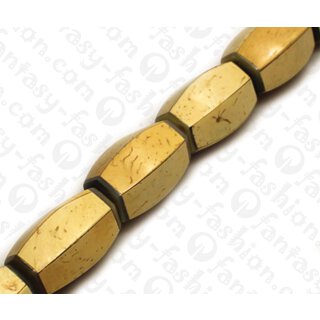 Coco Hexagon Ivory with Blacklip Shell ca. 27x18mm / 15pcs.