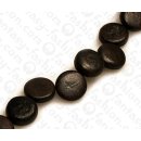 Kokos Perlen Flat Round upsd Black ca. 10mm / 40pcs.
