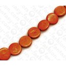 Coco Flat Round Orange ca. 10mm / 40pcs.