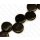 Coco Flat Round upsd Black ca. 15mm / 26pcs.