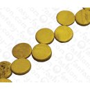 Coco Flat Round upsd Yellow ca. 15mm / 26pcs.